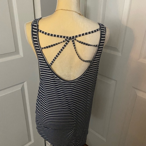 Hollister striped tank with string back details - Picture 2 of 3